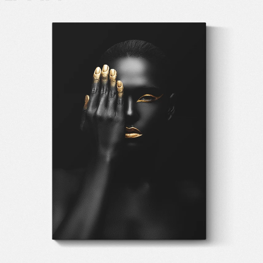 Home goods Artwork African American black women portrait art canvas prints