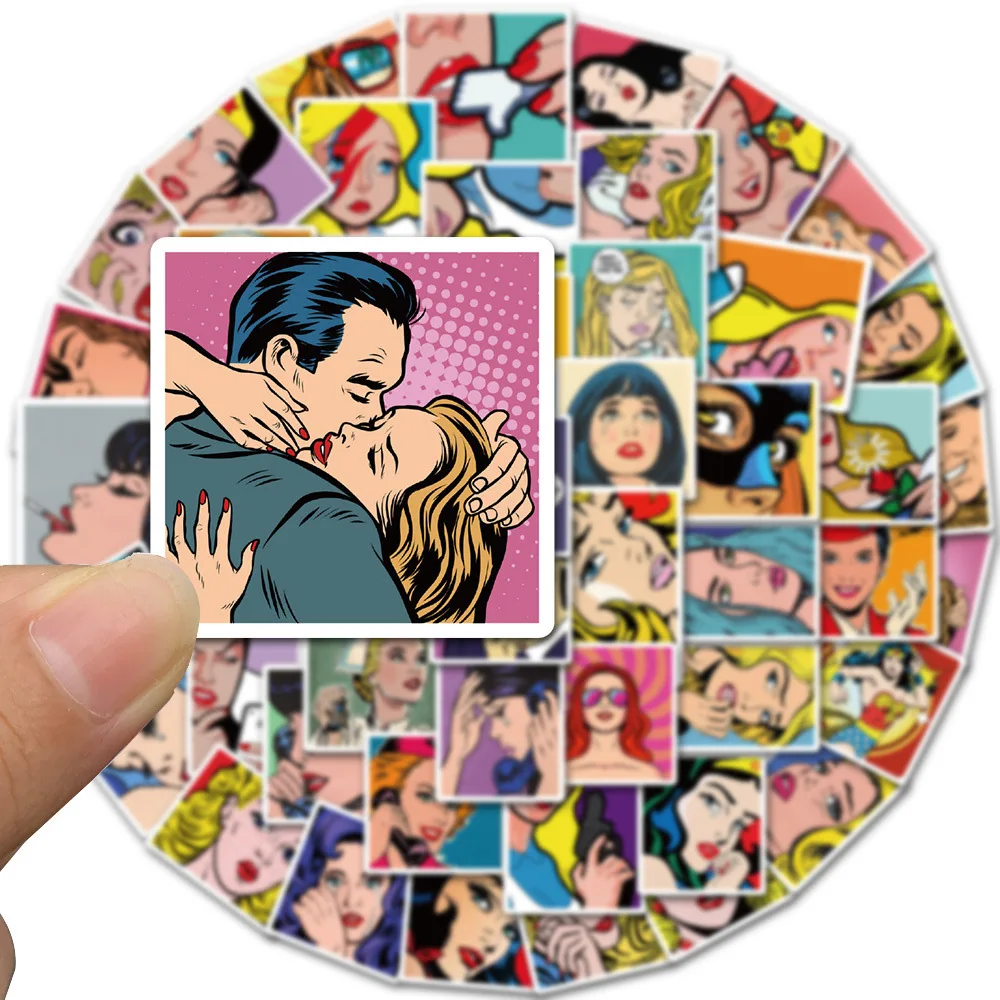 100pcs Cartoon stickers Ins retro beauty girls Vintage photo stickers waterproof car graffiti sticker
