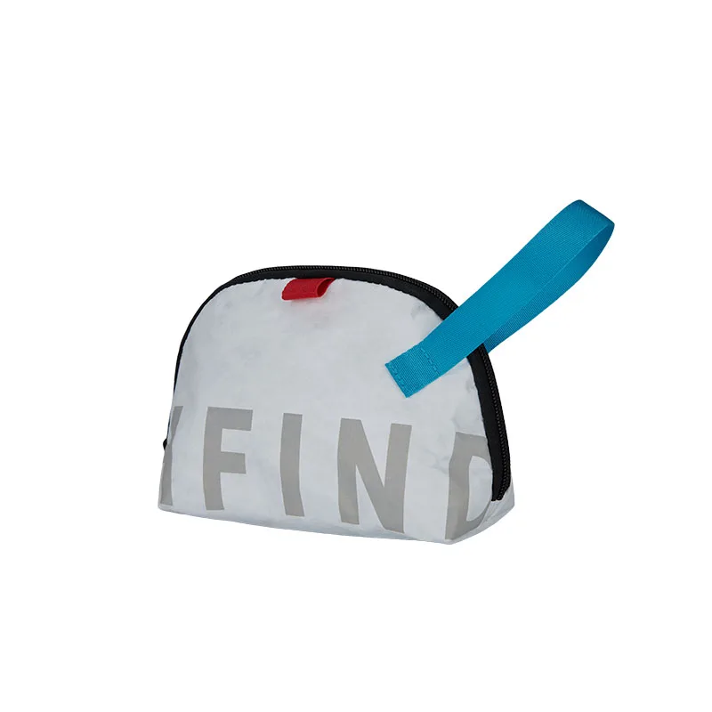 Worthfind Waterproof Custom Travel Cosmetic Pouch Bag Print Logo Dupont Tyvek Paper Cosmetic Bag Women Makeup Bag