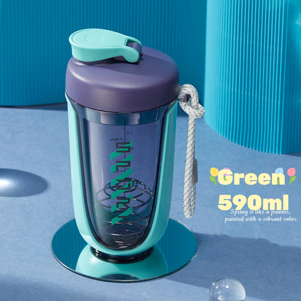 Workout Water Bottle Protein Powder Shaker Bottle Milk Shake BPA Free Plastics Fitness Protein Shaker Blender Cup