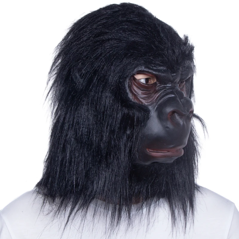 Halloween Latex Gorilla Mask Adult Full Face Funny Animal Mask Monkey Halloween Party Cosplay Props