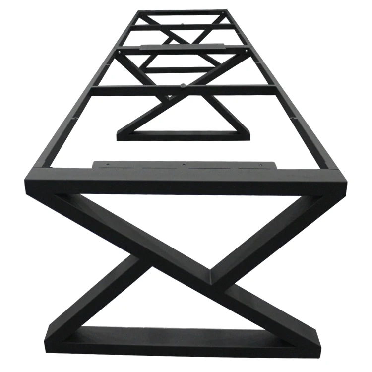 Custom High Quality Metal Desk Feet Metal Furniture Base Stainless Steel Iron Large Table Leg Conference Table Frame