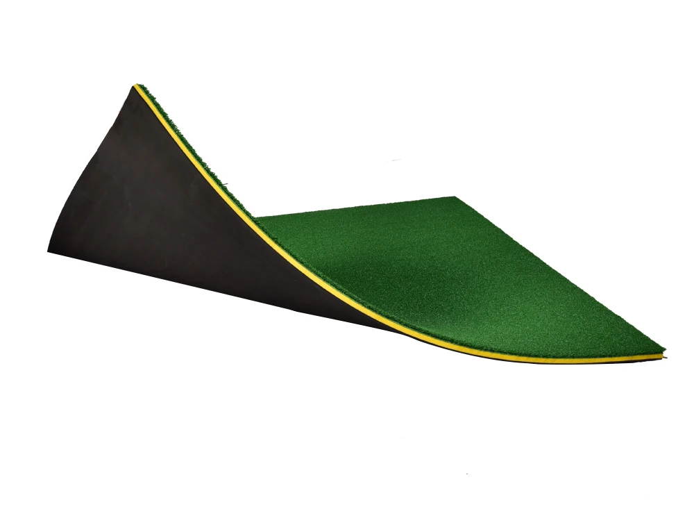 Anti-Curling Nylon Turf Golf Mat For Driving Range Practice Course With Hard Rubber