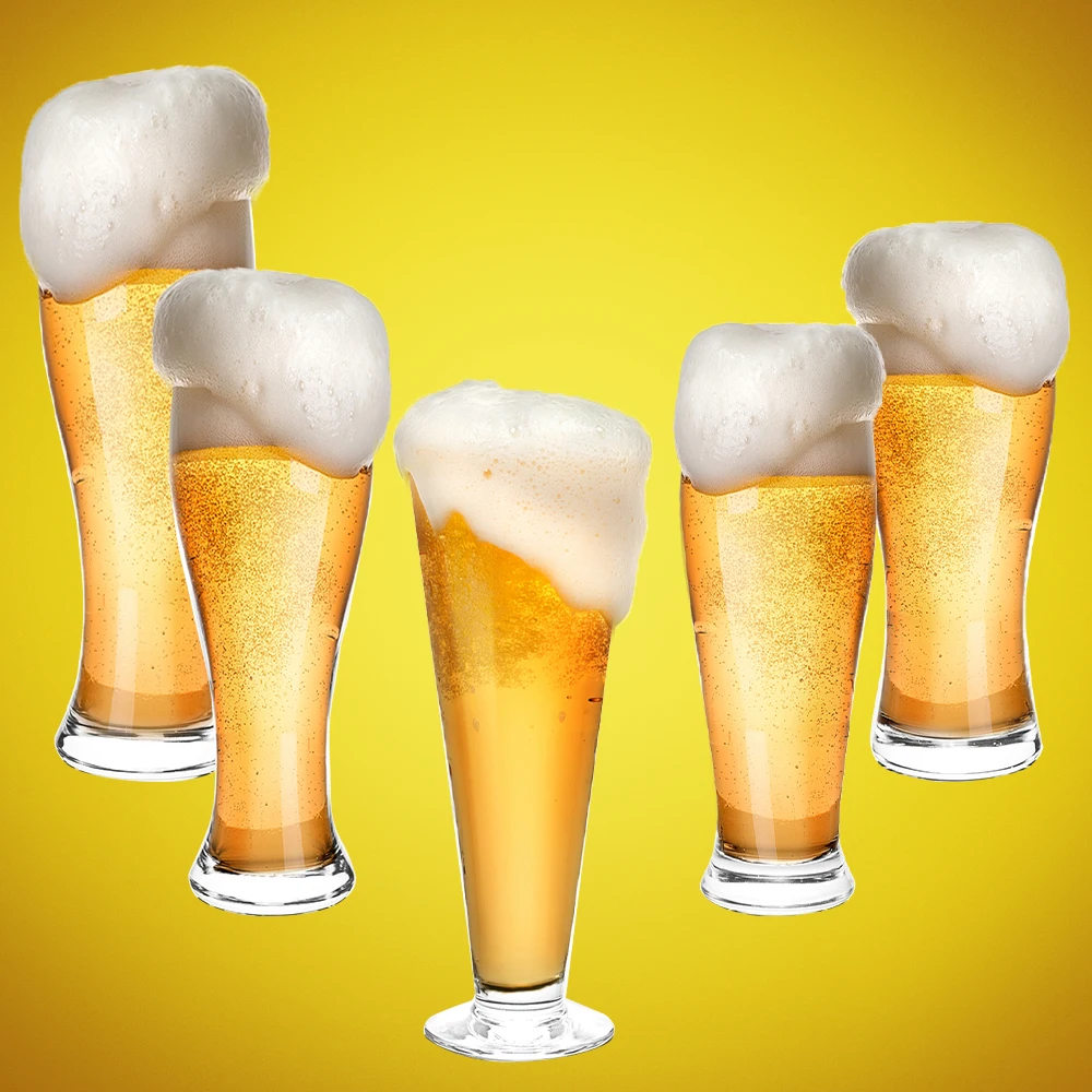 NOVARE Factory Wholesale Custom Logo Multiple Styles Classic Beer Glasses For Football Celebration Party