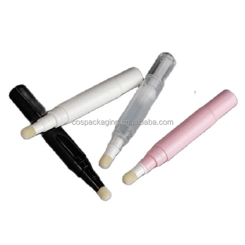 5ML Teeth Whitening Pen Tube Cosmetic Liquid Foundation Refillable Bottle Custom Logo Empty Concealer Twist Pen with Sponge Tip