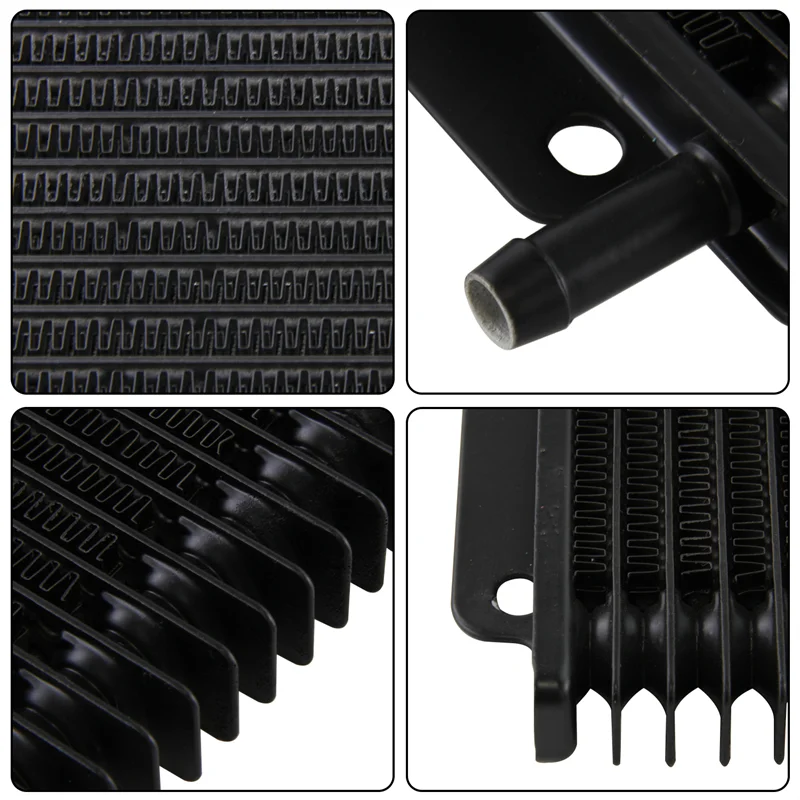 32 Row Universal Transmission Oil Cooler Clamps+7' Electric Fan For Falcon ; Holden; BT-50 +Fittings 3/8' Barb