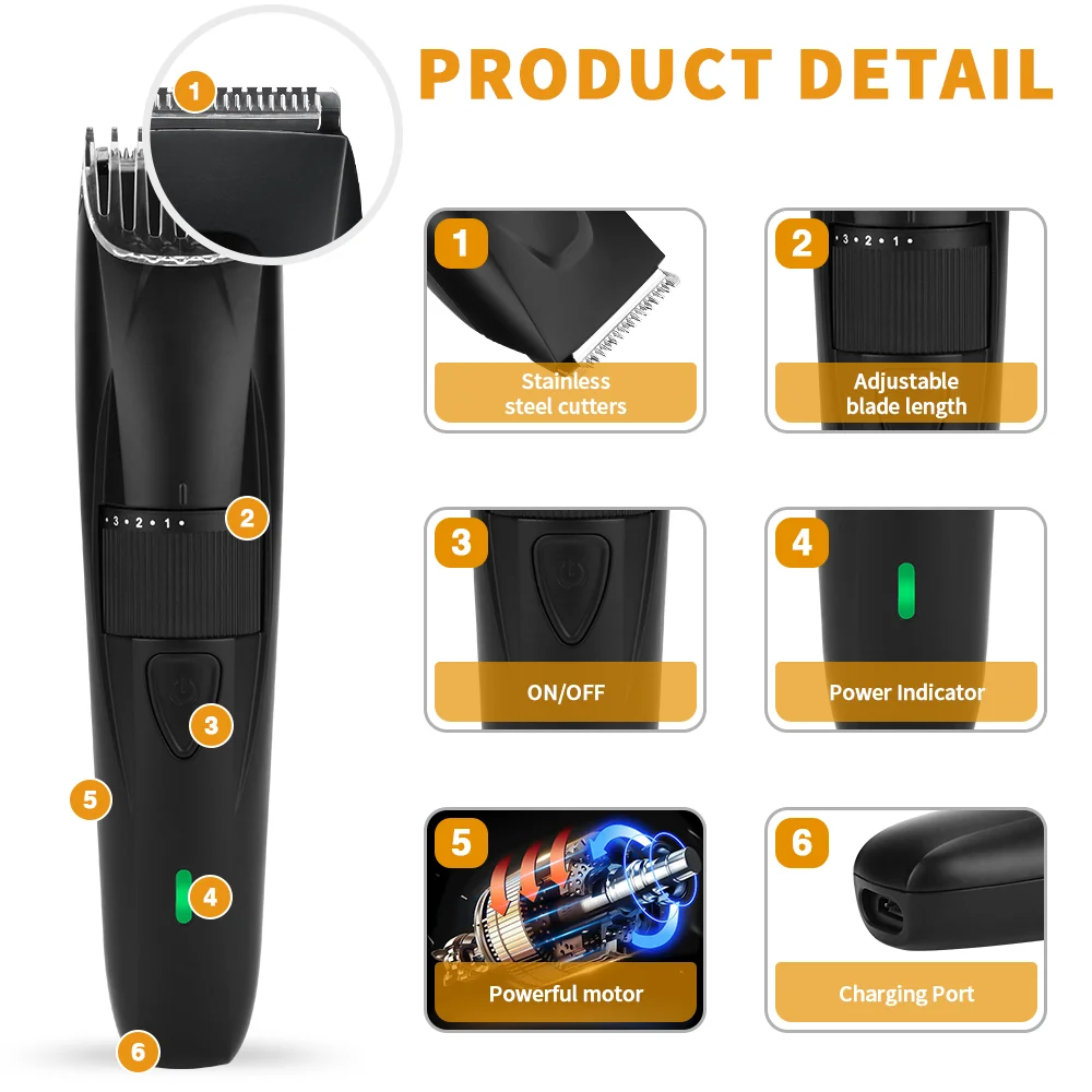 Производство USB быстрая зарядка электрическая регулируемая maquinas de barberia без шнура перезаряжаемая машинки для стрижки волос