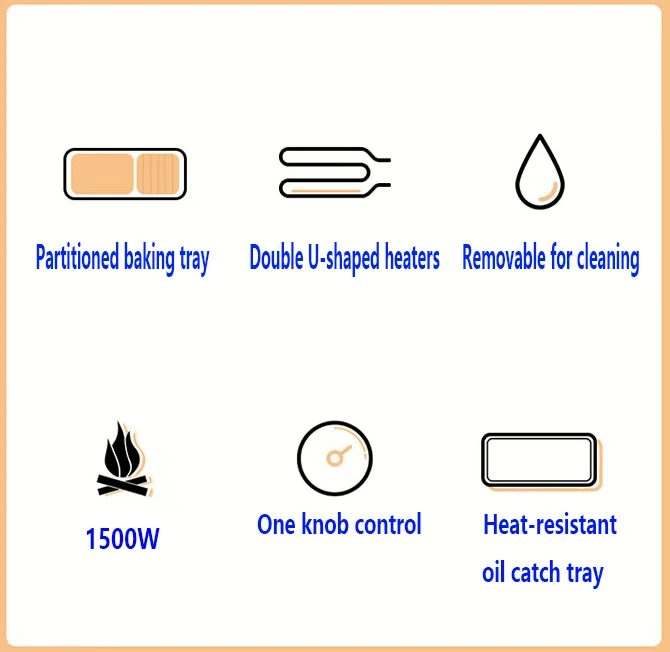 Factory direct multi-function electric BBQ grill electric grill pan can be customized