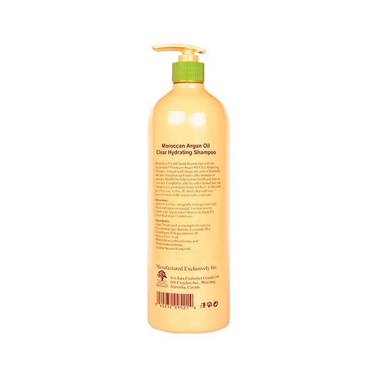 Organic Hotel Shampoo And Conditioner 1000 MlPrivate Label Beauty Salon Anti Frizz Argan Oil Shampoo For Damaged Hair