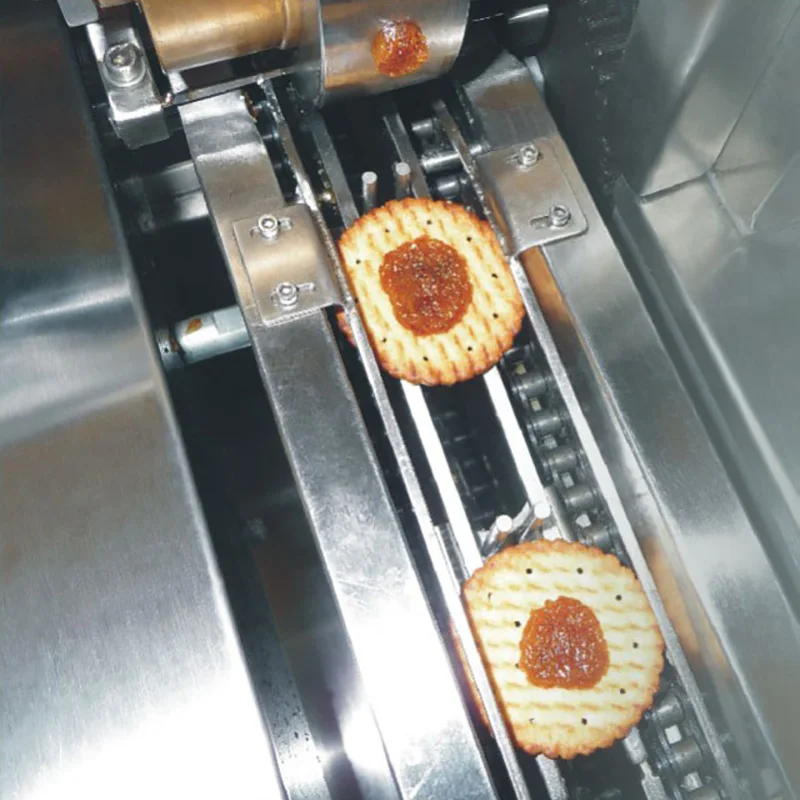 Brand New Single Lane Cracker Biscuit Making Sandwiching Machine With Packing Machine