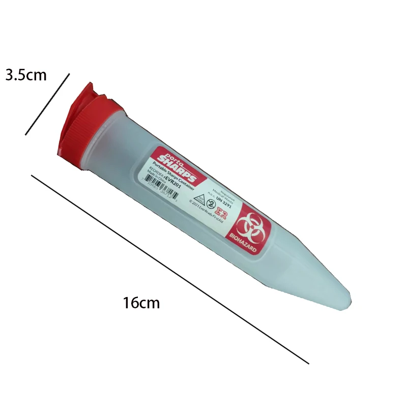 0.1L Mini size Sharps Container First aid kit travel sharp containers carry in bag sharp waste box