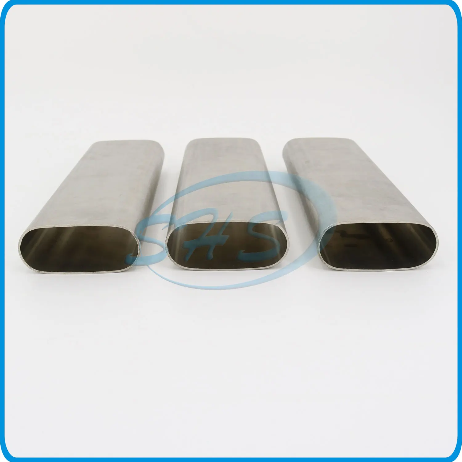 AISI 300s stainless steel big size oval pipe flat sided oval pipe with hairline for construction pillar bridge handrail
