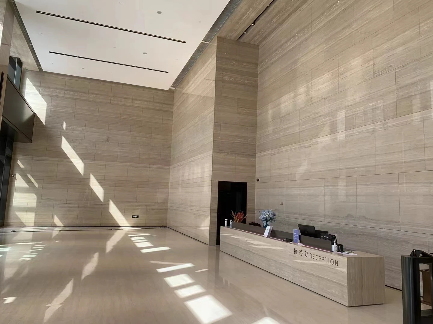 TMZ OEM/ODM travertino traverten Marmol travertino precio slabs marble silver grey travertine for villa