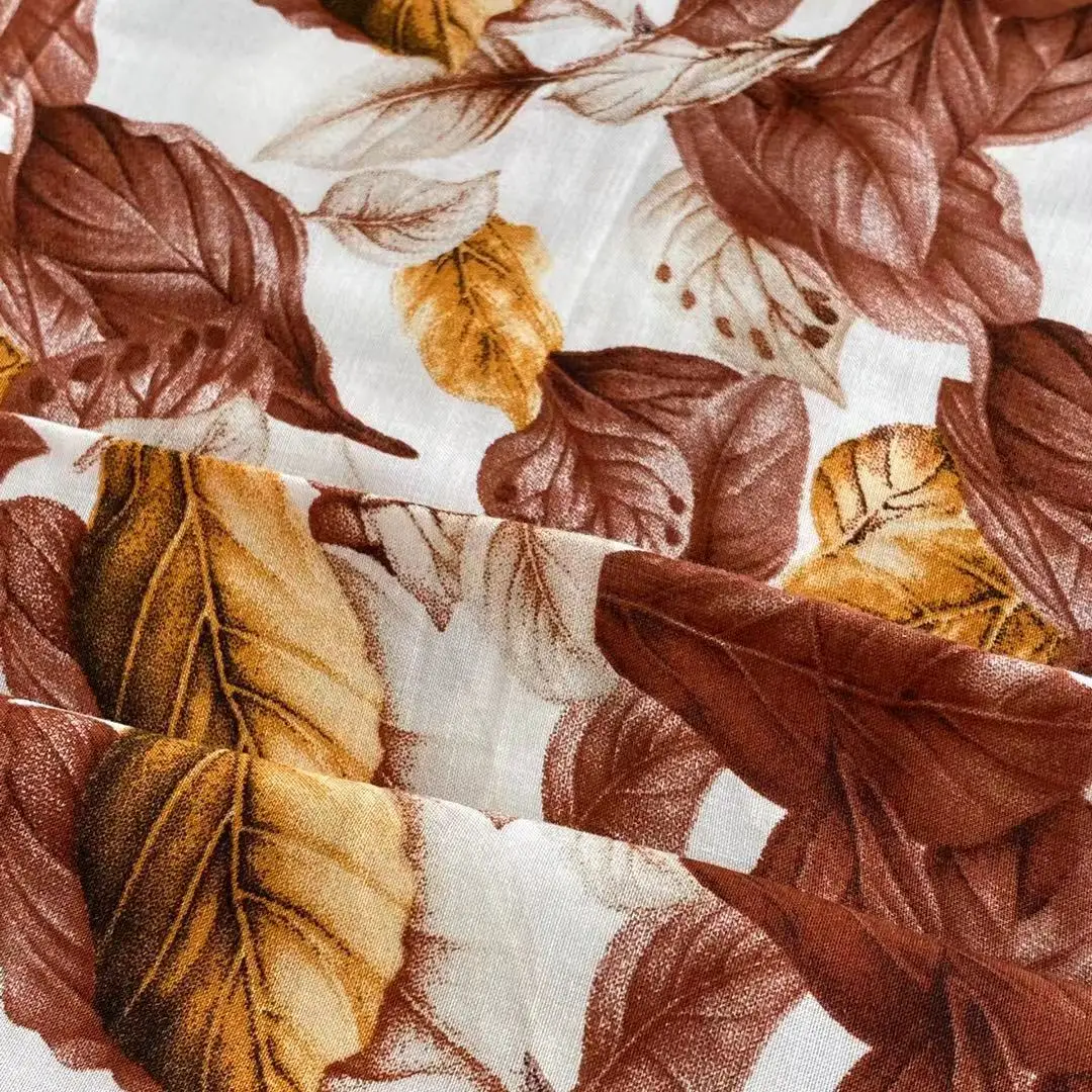 ISP Textile Women Clothing Cloth Fabric Plain Woven RAYON Textile Material Printed Fabric For Dress