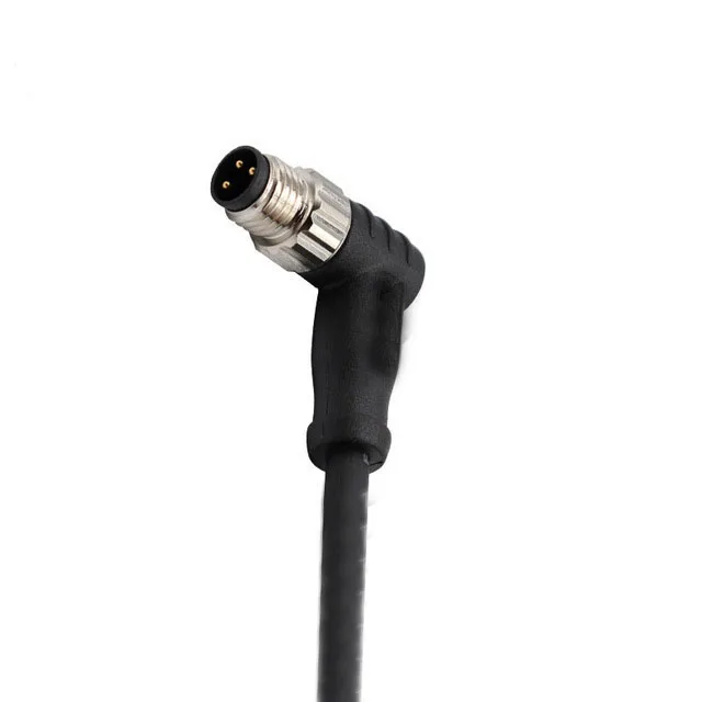 3m connector IP67 M5 M8 M12 M16 Right Angle moulding cable connector waterproof PVC/PUR cable connector IP67
