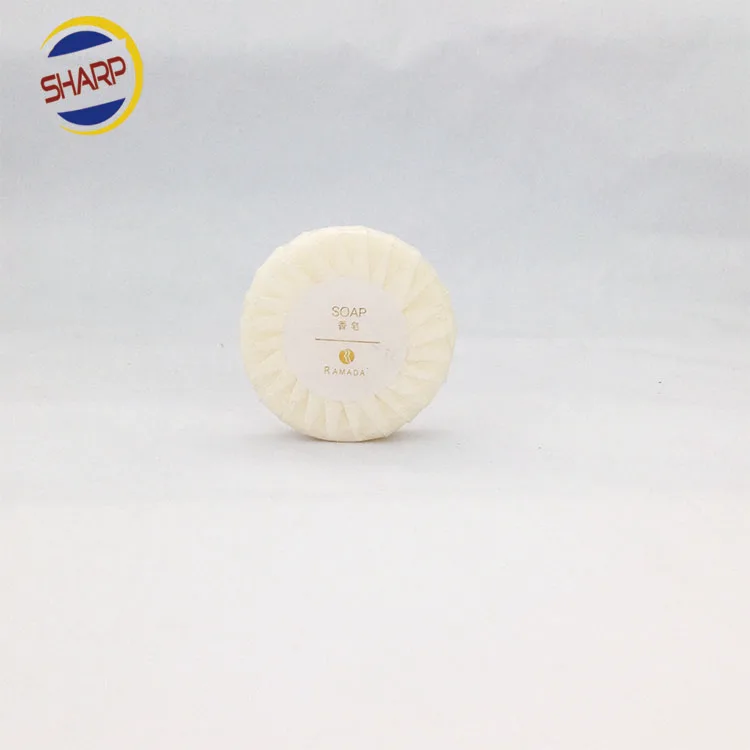 Customized white mini soap for hotel, 15g small round soap