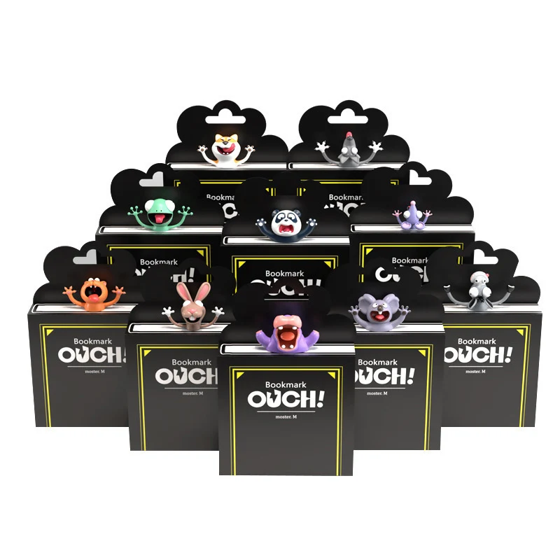 Hot Sale Custom Logo 3D Bookmarks Funny Animals PVC Funny Cute Plastic Book Mark