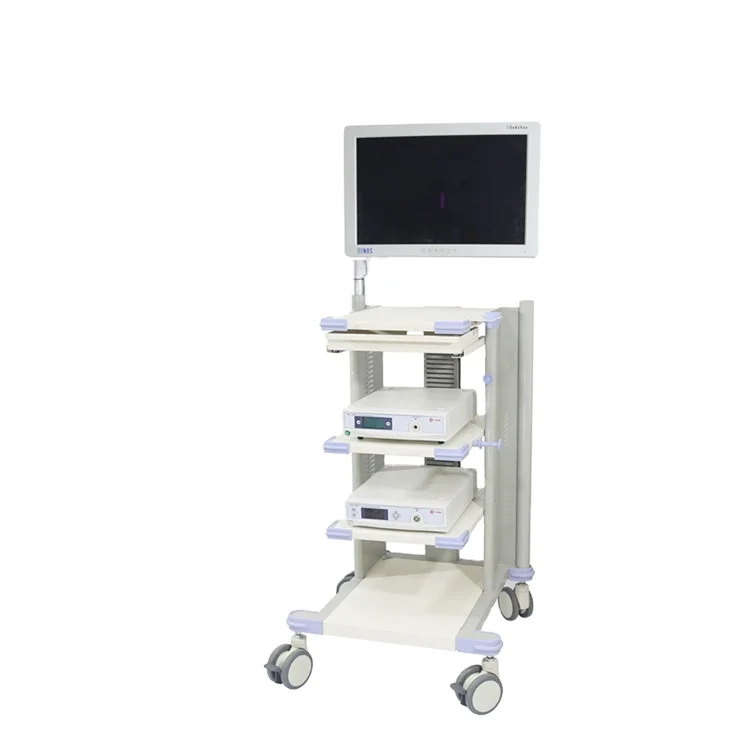 BT-LY13  Cheap hospital ABS plastic endoscope trolley with shelves medical computer cart with drawers price