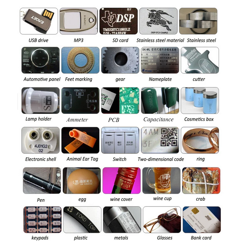 20W 30W Plastic Metal Stainless Steel DIY Laser Engraving Machines Mini Portable Fiber Laser Marking Machine with Computer