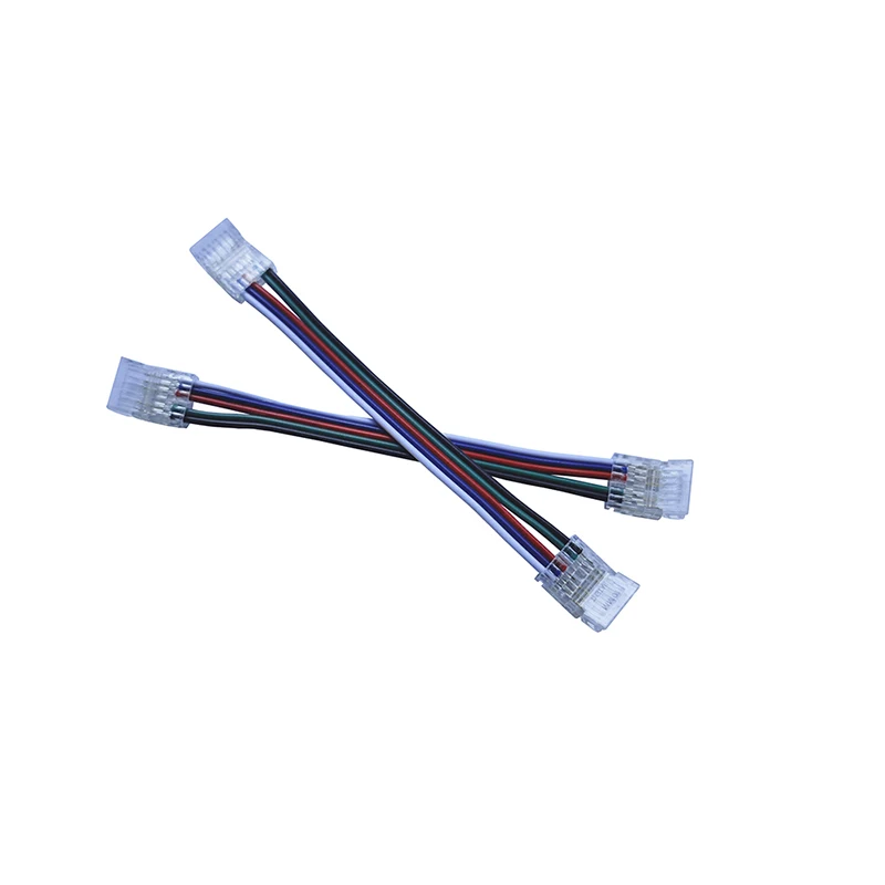 5PIN led strip connector  RGBW  COB solderless connector with 10cm cable
