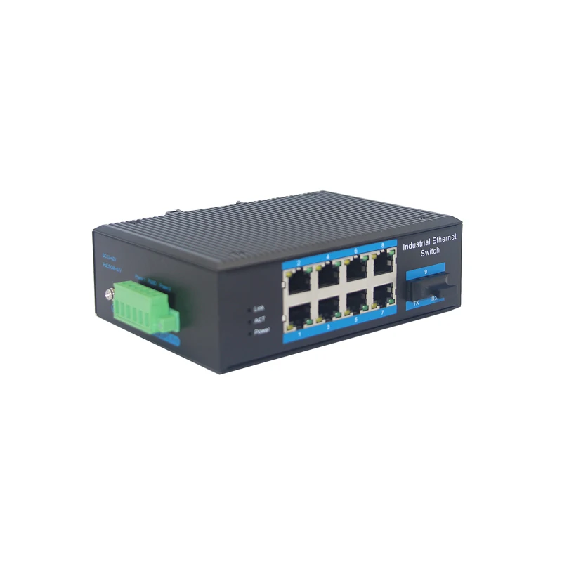 1 Light 8 Electricity Optical Port Industrial Ethernet Switch Industrial Switch Poe