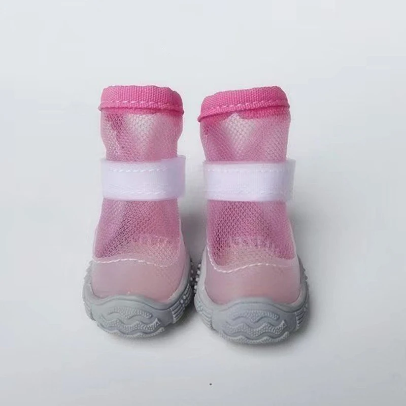 Puppy Dog Teddy Shoes Breathable Mesh Pet Small Summer Dog Shoes Soft Waterproof Pet Casual Shoes Dog Boots