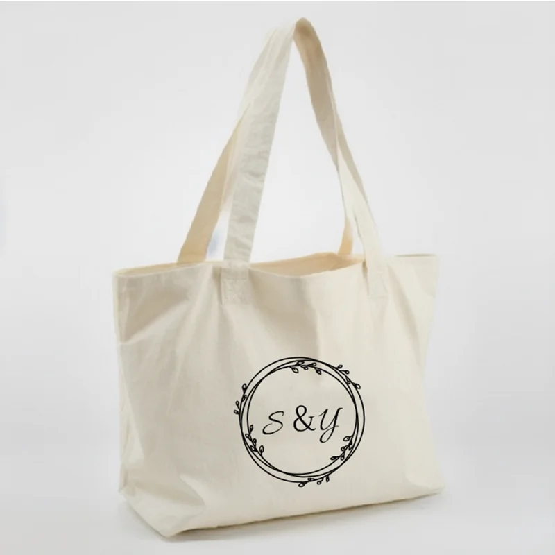 Eco Friendly Reusable Sublimation Printing Cotton Canvas Bag Wholesale Gift Packaging Shopping Bag with your design