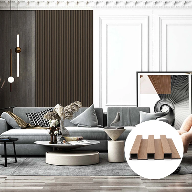 Manufacturer Regular Witop Decor Brown Wooden Grains 219*28 Wall Lining Wpc Wall Cladding For Dinning Room