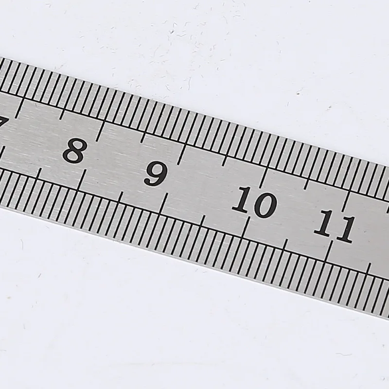 Straight Steel Scale Ruler Custom Top Quality Drawing Metal Ruler 20cm 30cm