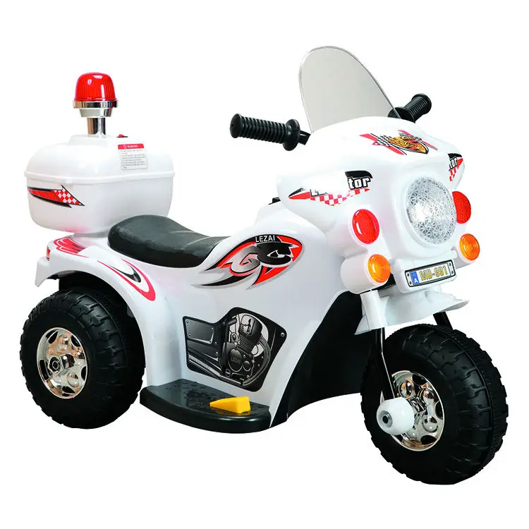 Wholesale  6v  Kid Motor Bike Three Wheels Mini Police  Electric  Motorcycle