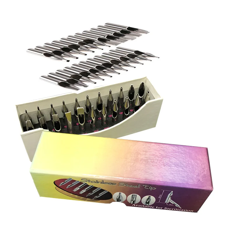 Берлинский набор из 22 предметов, наконечники из нержавеющей стали для татуировки