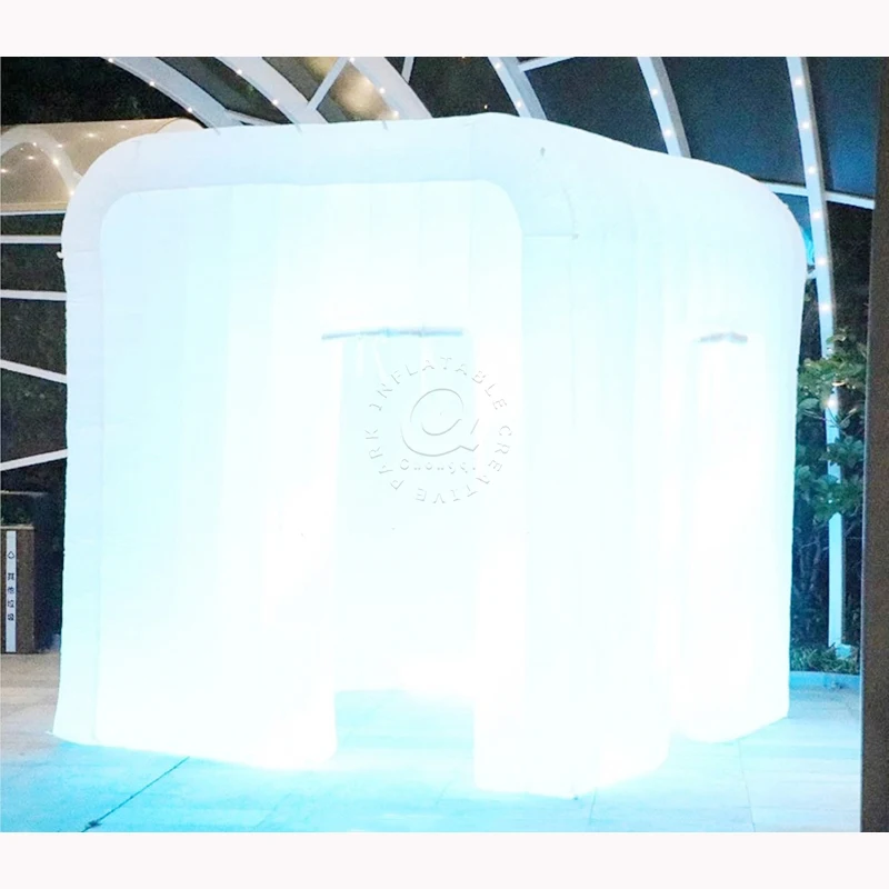 Popular Colorful Backdrop 360 Photo Booth Igloo Tent Inflatable Cube Air Tent Led White Party Tent For Sale