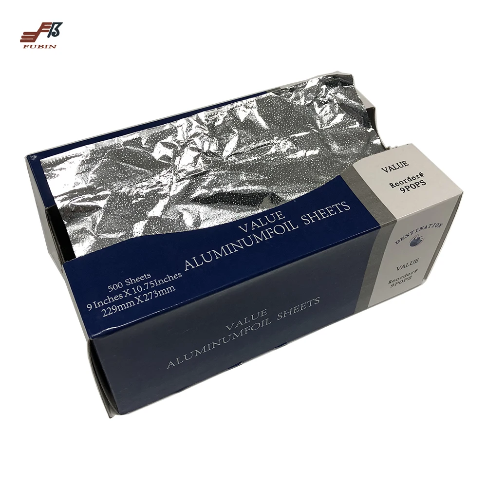 Food Package Foil Sheets Pop Out Aluminum Foil Paper Cut Aluminum Foil