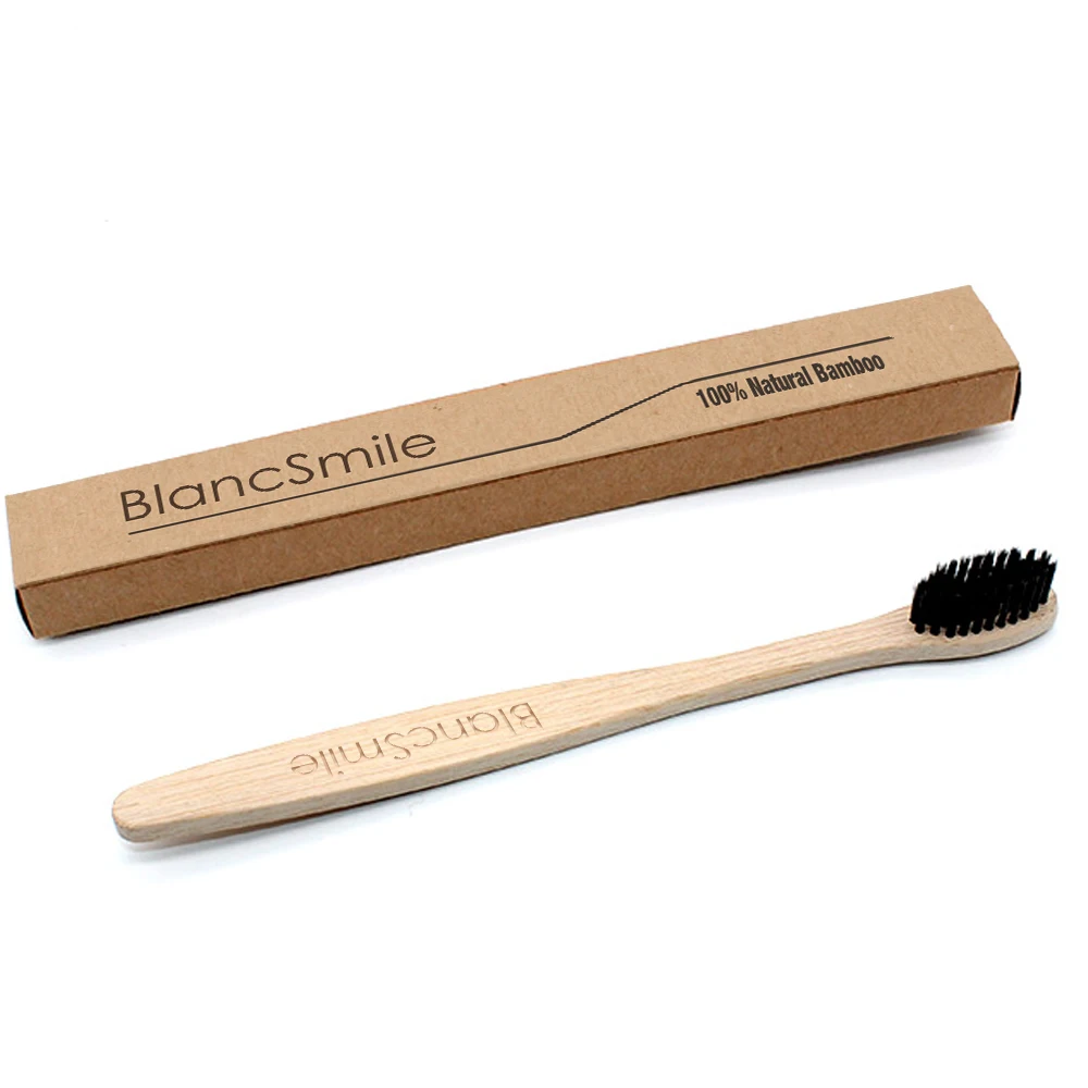 Biodegradable Bristle Charcoal Organic Wholesale Custom Logo Eco Friendly Natural Travel Airplane Bamboo Box Toothbrush