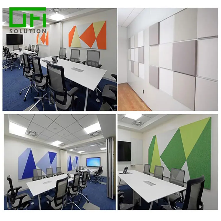 Eco-Friendly Acoustic Absorb Material PET Felt Polyester Fiber Acoustic Soundproofing Studio Acoustic Panels