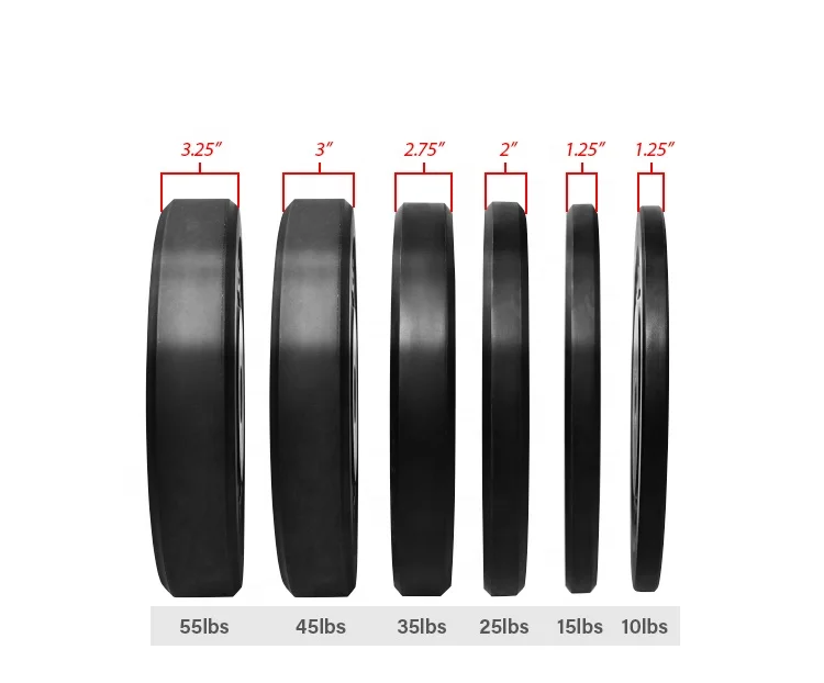 Factory Free Weight Color Speckle Rubber Solid High Temp Crumb Bumper Plate 5kg 10kg 15kg 20kg 25kg Weight Plate