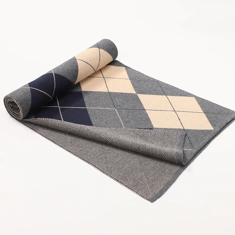 Новинка 2022 Дизайнерские теплые мягкие шарфы из пашмины шаль одеяло Женский клетчатый кашемировый зимний шарф с кисточками для