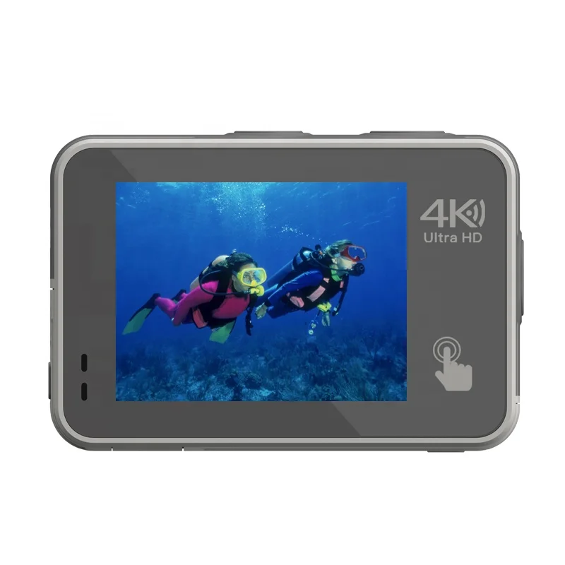  Водонепроницаемая Спортивная экшн-камера Mini Real 4K с двумя объективами EIS