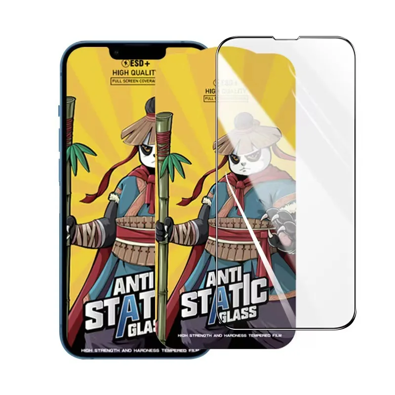 Wholesale Kungfu Panda Big Arc Anti-Static ESD+ Full Cover Tempered Glass for Samsung A22 4G/5G Full Glue Screen Protector