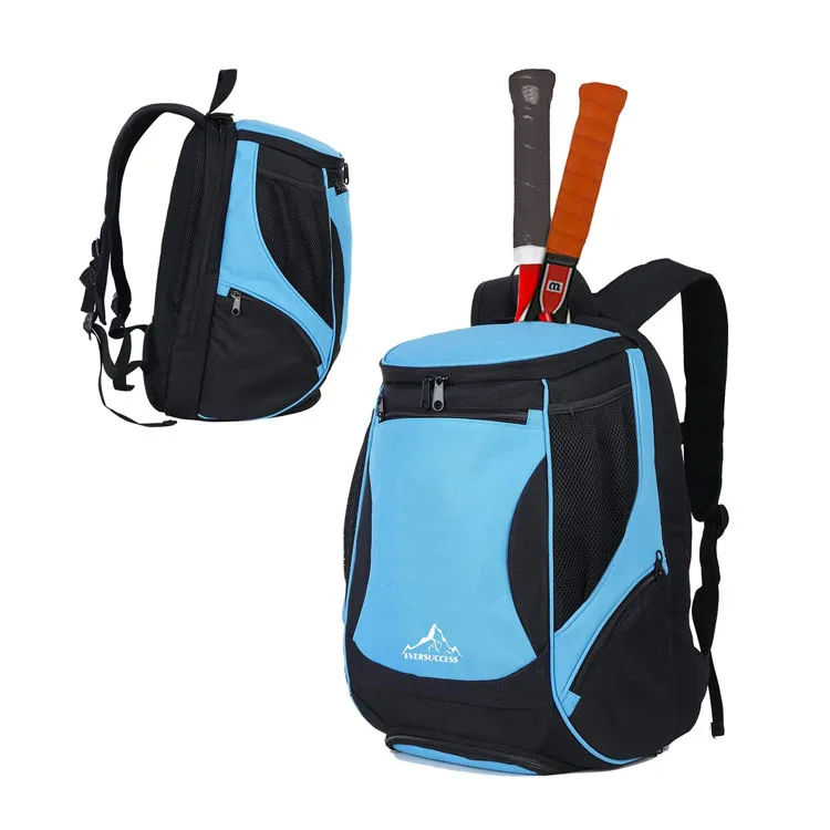 Outdoor Gym Racket Bag with Separate Ventilated Shoe Compartment with 2-3 Rackets Holder Equipment Tennis Backpack