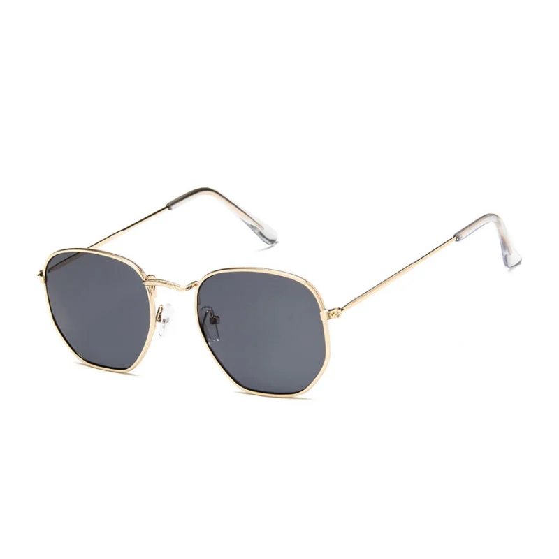 2021 Hexagon Sunglasses Women Brand Designer Square Sunglasses Men Metal Frame Driving Fishing Glasses