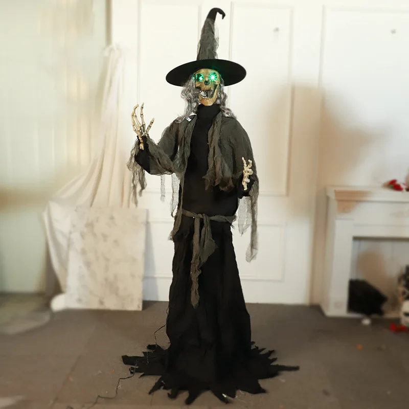Halloween animated witch model voice-activated induction sound electric machinery haunted house secret room scene arrangement