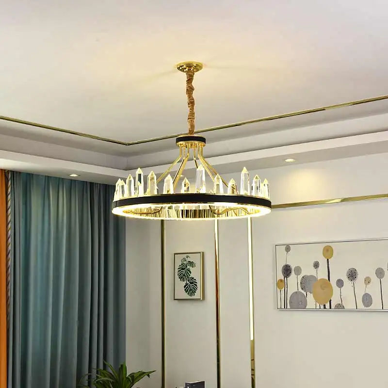 Luxury Crystal Chandeliers & Pendant Lights Hanging Modern LED Lamp Lustre for Home Decor Living Room Dining Room Kitchen Hotel