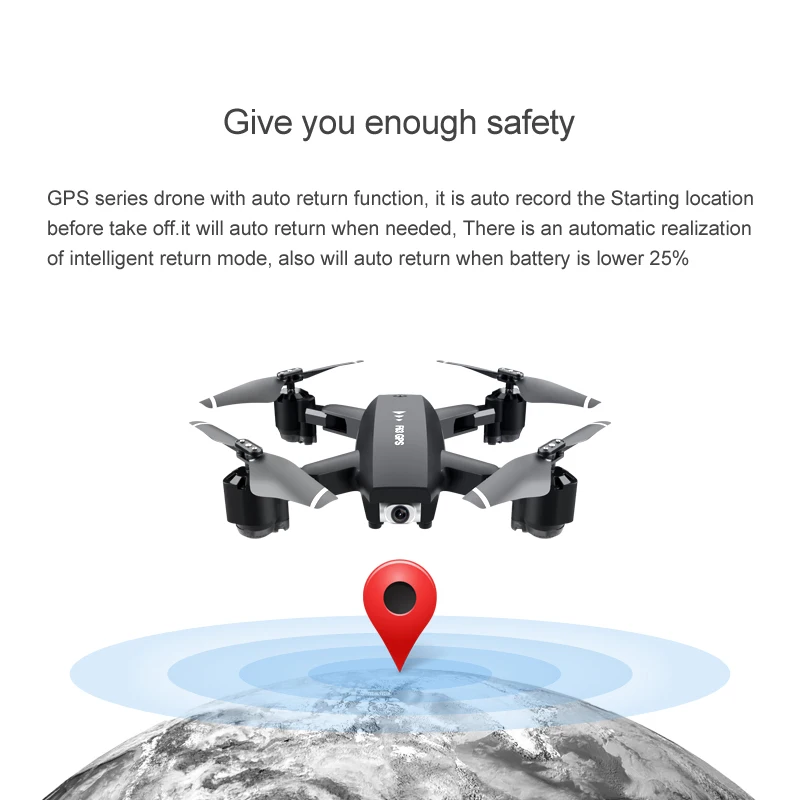 F63 RC Drone 5G 4K HD Dual Angle Camera Photography Quadcopter GPS Remote Control Helicopter FPV Folding Professional Drone Gift