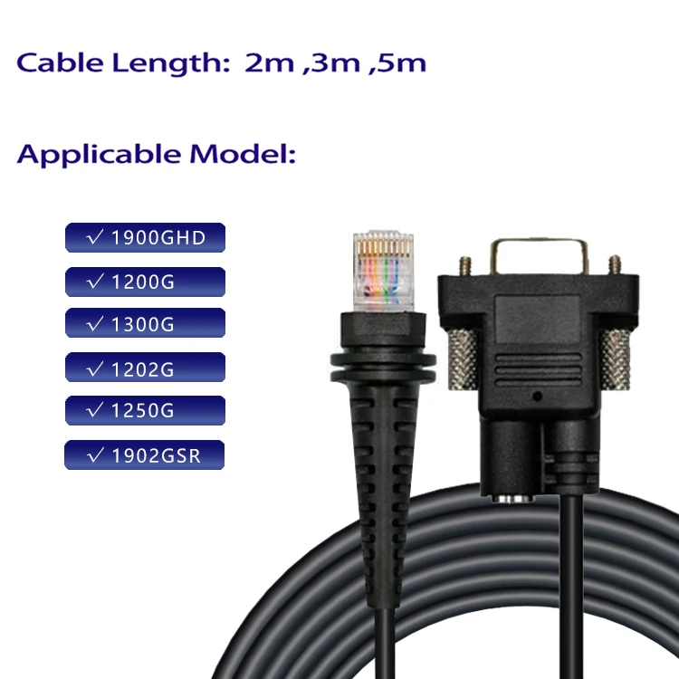 Sotesin ODM OEM 2M Rs232 Db9 Female to RJ45 RJ50 cable pos lector de escaner de codigo de barras For Honeywell 1900/1200g/1250