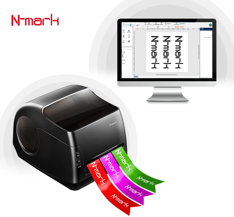 N-MARK R & D цифровой принтер ленты сатин изготовленных фотомеханическим способом горячего тиснения для печати по