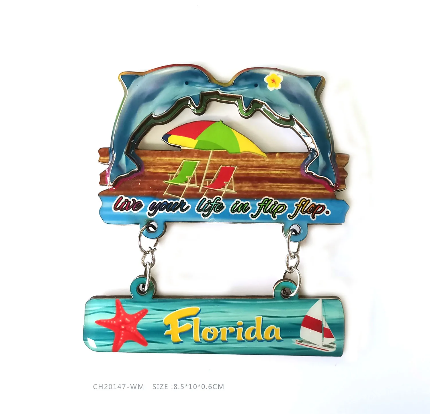 Popular style Bahamas small size wall handing magnets for home decoration