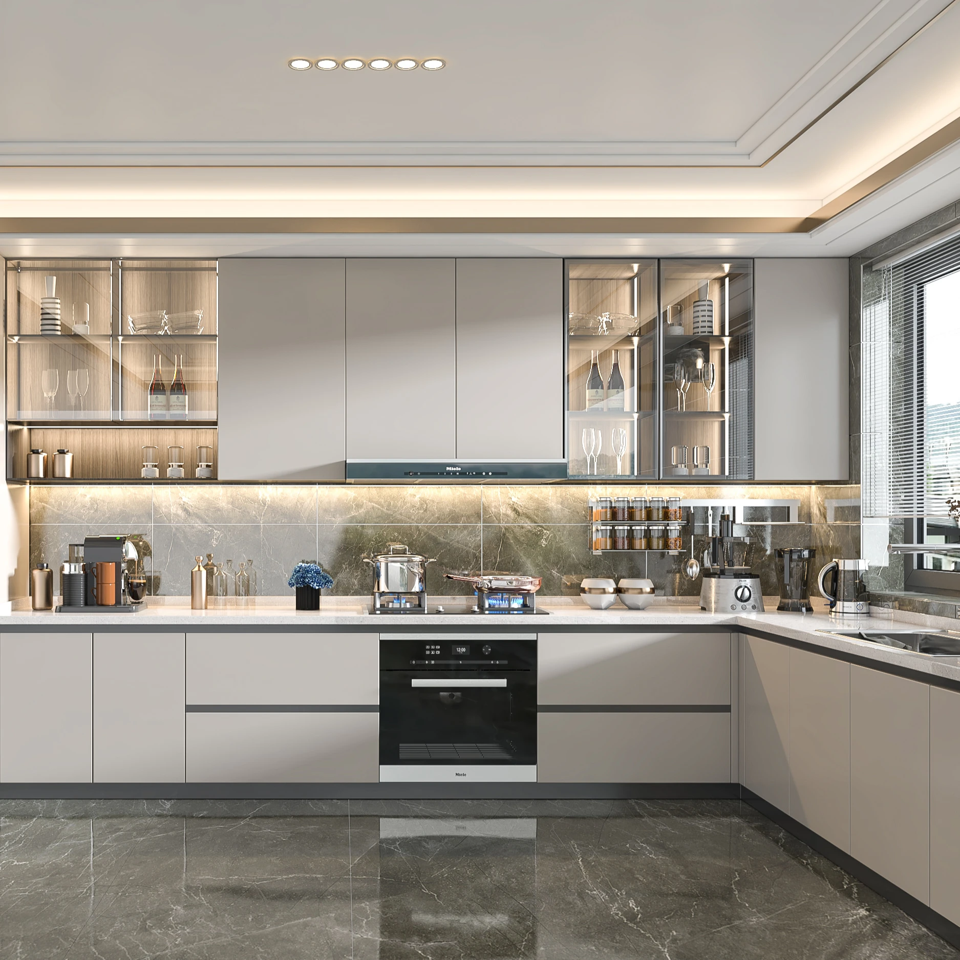 Simple Design Kitchen Cabinet america wooden kitchen cabinet accessories Mdf Lacquer Kitchen Cabinet