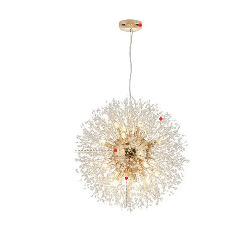 KTW factory wholesale luxury decorative indoor home hotel villa round 8 9 12 16 bulbs modern crystal chandelier