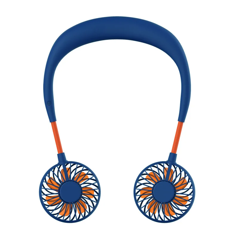 colorful Led Sports outdoor Neckband Fan  with  battery